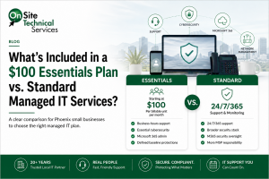 What’s Included in a $100 Essentials Plan vs. Standard Managed IT Services?